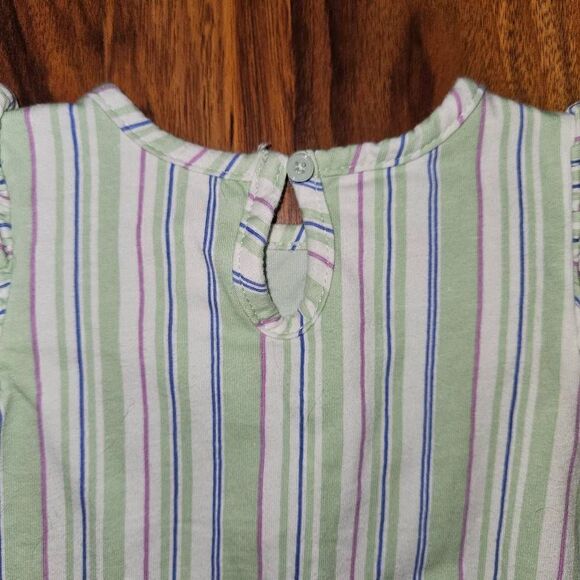 5 For $25 Carter's Pastel Striped Dress With Flutter Sleeves Baby Size 9 M - Picture 5 of 5